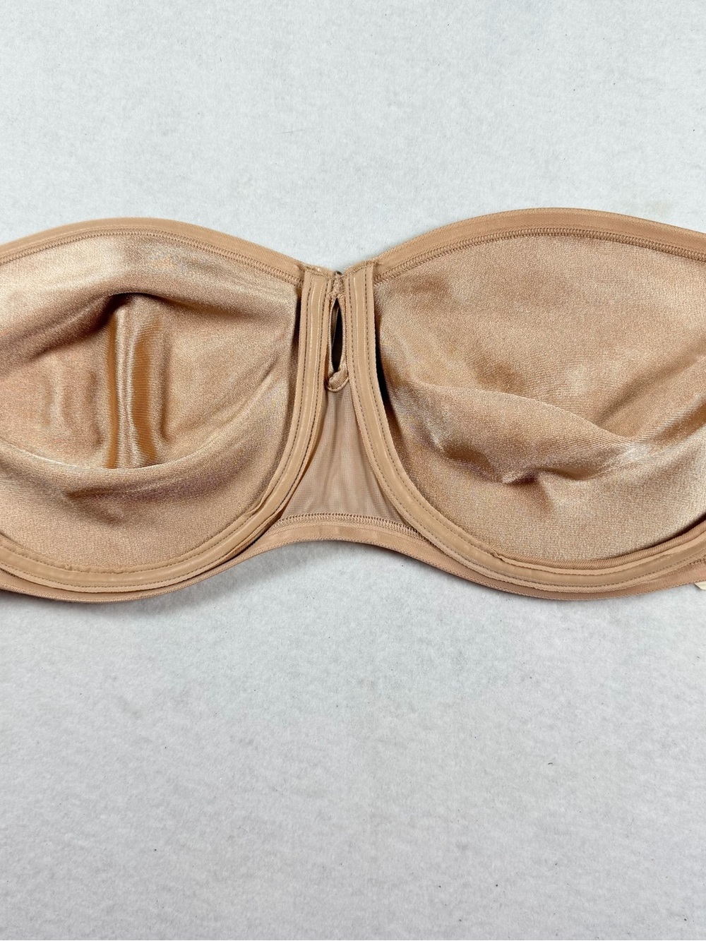 Curvation 40DD Strapless Underwire Bra Nude Beige Full Coverage NWT - Picture 5 of 11